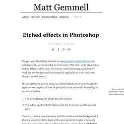 Etched effects in Photoshop