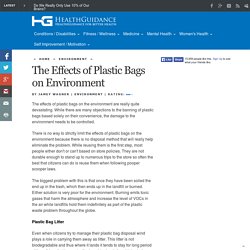 The Effects of Plastic Bags on Environment