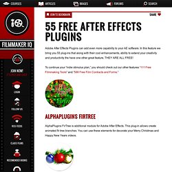 55 Free After Effects Plugins