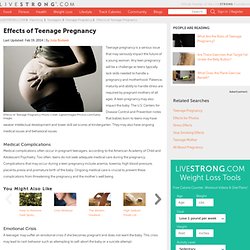 Effects Of Teenage Pregnancy