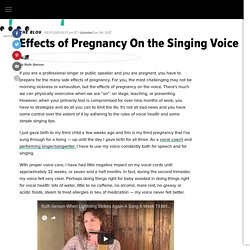 Effects of Pregnancy On the Singing Voice