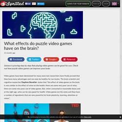 What effects do puzzle video games have on the brain? - Spritted.com