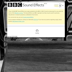 BBC Sound Effects - Research & Education Space