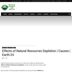 Effects of Natural Resources Depletion