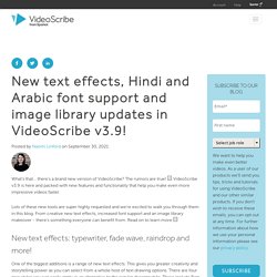 New text effects, Hindi and Arabic font support and image library updates in VideoScribe v3.9!