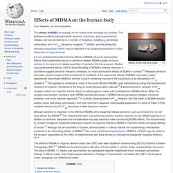 Effects of MDMA on the human body