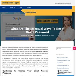 Easy way to Reset Gmail Password