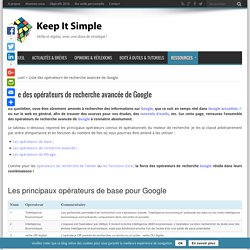 Effectuer des recherches précises et avancées sur Google