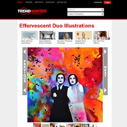 Effervescent Duo Illustrations - Joshua Pekter Illustrates Colorful Graffiti Influenced Pieces