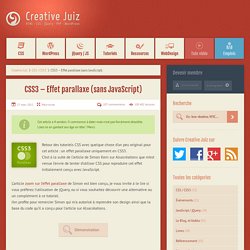 CSS3 – Effet parallaxe (sans JavaScript) - CSS / CSS3