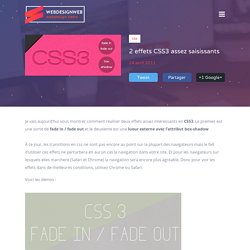 2 effets CSS3 assez saisissants