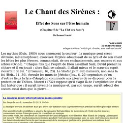 Effets des sons sur l'Etre Humain