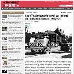 Les effets inégaux du travail sur la santé / Observatoire belge des inégalités, mai 2021