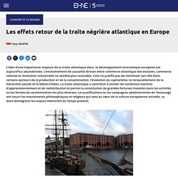 Effets retour de la traite négrière atlantique en Europe (Les)