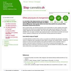 Les effets physiques - Stop-Cannabis.ch