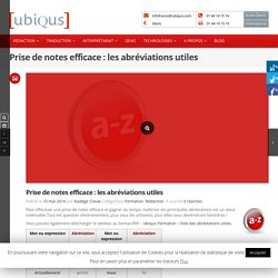 Maîtriser la prise de notes
