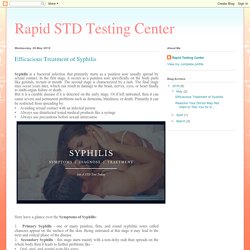 Efficacious Treatment of Syphilis