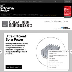 Harry Atwater Pursues Higher Solar Power Efficiency by Combining Optical Techniques With Conventional Solar Cells