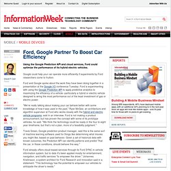 Ford, Google Partner To Boost Car Efficiency