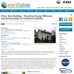 Straw Bale Building – Reaching Energy Efficiency and Sustainability in Northern Latitudes