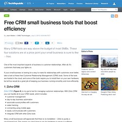 Free CRM small business tools that boost efficiency