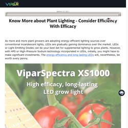 Know More about Plant Lighting - Consider Efficiency With Efficacy – ViparSpectra