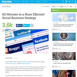 60 Minutes to a More Efficient Social Business Strategy