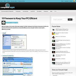 10 Freeware to Keep Your PC Efficient