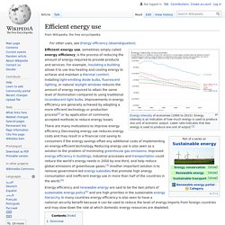 Efficient energy use