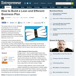 How to Build a Lean and Efficient Business Plan