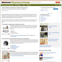 Kitchen Cabinet Organizers - Ways to Organize Your Kitchen Cabinets