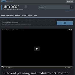 Theory - Efficient planning and modular workflow