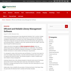 Efficient and Reliable Library Management Software