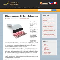 Efficient Aspects Of Barcode Scanners