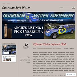 Efficient Water Softener in Utah