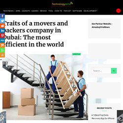 Traits of a movers and packers company in Dubai: The most efficient in the world - TechnologyWire