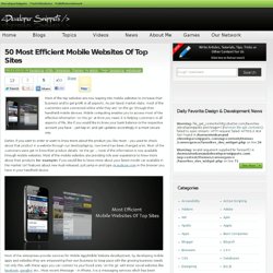 50 Most Efficient Mobile Websites Of Top Sites