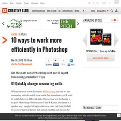 10 ways to work more efficiently in Photoshop