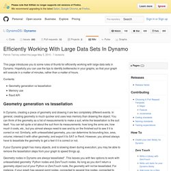 Efficiently Working With Large Data Sets In Dynamo · DynamoDS/Dynamo Wiki