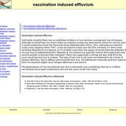 effluviums - vaccination induced effluvium