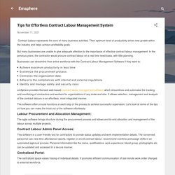 Tips for Effortless Contract Labour Management System