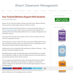 How To Build Effortless Rapport With Students