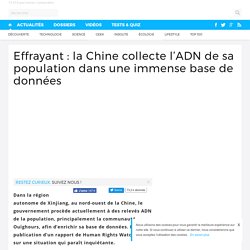 Effrayant : la Chine collecte l’ADN de sa population dans une immense base de données