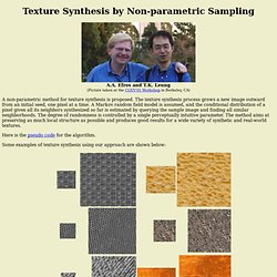Efros and Leung Texture Synthesis