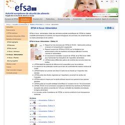 EFSA in focus: Alimentation