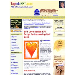 EFT Love - Free EFT Self Love 'tap-a-long' Script