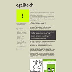 Site: egalite.ch : L'école de l'égalité - tous les âges
