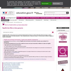 Education.gouv - Égalité des filles et des garçons