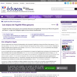 Eduscol :Égalité filles-garçons