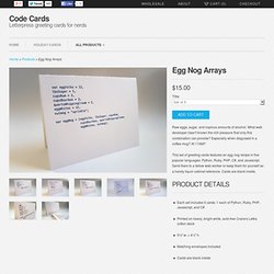 Egg Nog Arrays